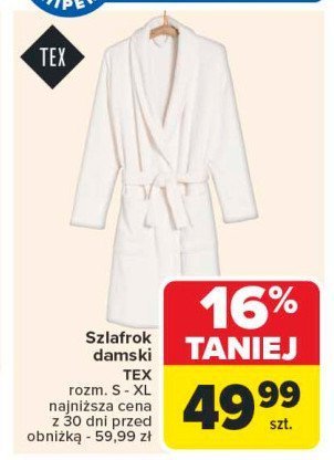 Szlafrok damski s-xl Tex promocja w Carrefour