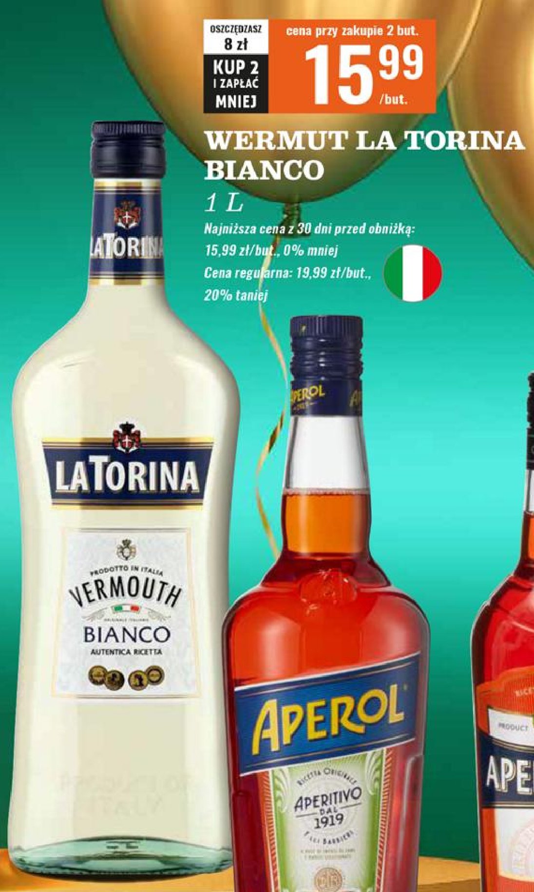 Vermouth LA TORINA BIANCO promocja