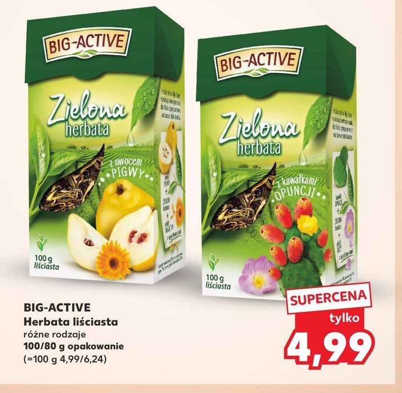 Herbata z owocem pigwy Big-active herbata zielona promocja