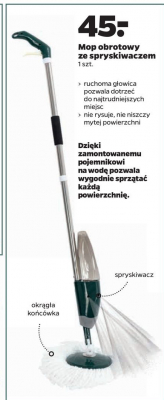 Mop obrotowy ze spryskiwaczem promocja
