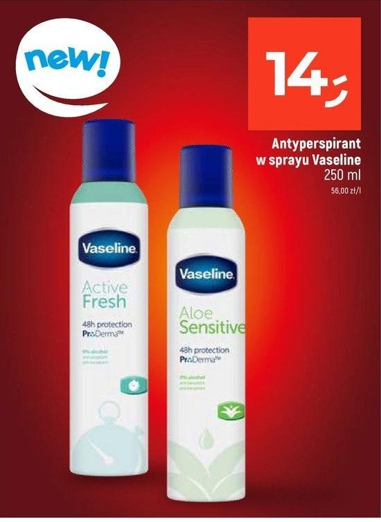 Dezodorant active fresh Vaseline promocja w Dealz