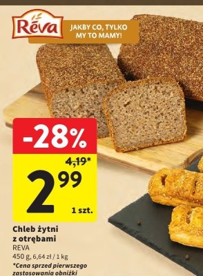 Chleb żytni z otrębami  promocja w Intermarche