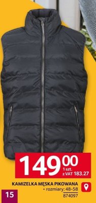 Kamizelka męska pikowana Selgros promocja w Selgros