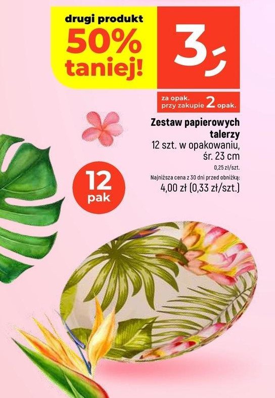 Talerze papierowe 23 cm promocja