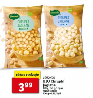Chrupki jaglane bezglutenowe solone bio Vemondo promocja