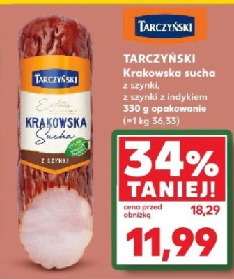 Krakowska sucha z szynki i indykiem  promocja w Kaufland