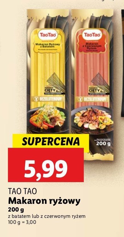 Makaron z czerwonym ryżem Tao tao promocja