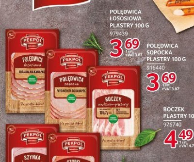 Polędwica sopocka plastry Pekpol Ostrołęka 100g promocja w Selgros