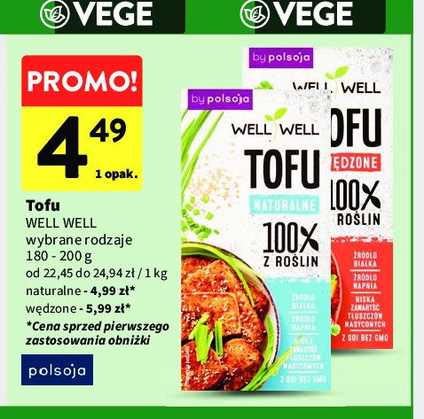 Tofu wędzone Well well promocja w Intermarche