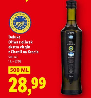 Oliwa z oliwek ekstra virgin z Chanii na Krecie  promocja w Lidl