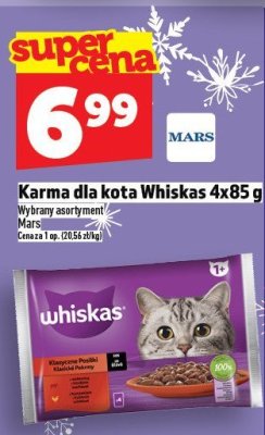 Karma dla kota Whiskas 4x85 g promocja w TOPAZ