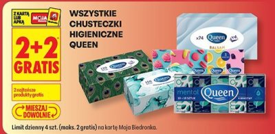 Chusteczki higieniczne Queen promocja w Biedronka