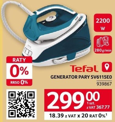 Generator pary Tefal SV6115E0 promocja w Selgros