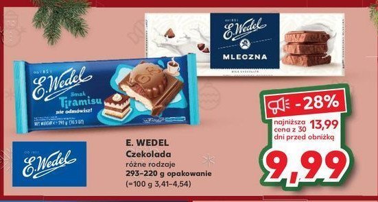 Czekolada mleczna o smaku tiramisu Wedel promocja