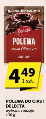 Polewa do ciast Delecta ciemna czekolada promocja w Euro Sklep