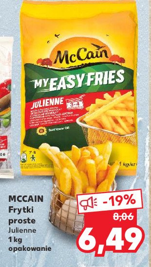 Frytki julienne Mccain my fries promocja