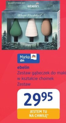 Zestaw gąbeczek ebelin do makijażu w kształcie choinek promocja w Drogerie DM