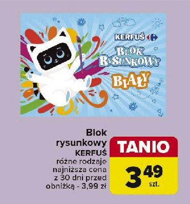 Blok rysunkowy kerfuś Carrefour promocja