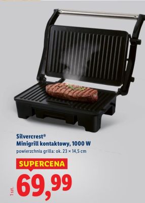 Minigrill kontaktowy 1000W Silvercrest promocja w Lidl