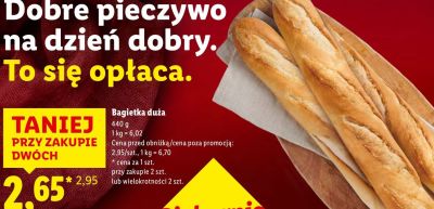 Bagietka duża promocja w Lidl