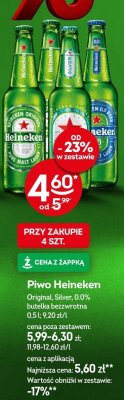 Piwo Heineken Silver 0,0% promocja w Żabka