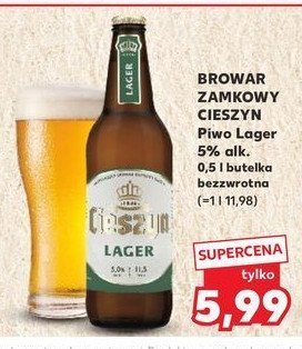 Piwo Cieszyn lager promocja w Kaufland