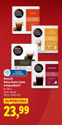 Kawa Nescafé Dolce Gusto w kapsułkach promocja w Lidl