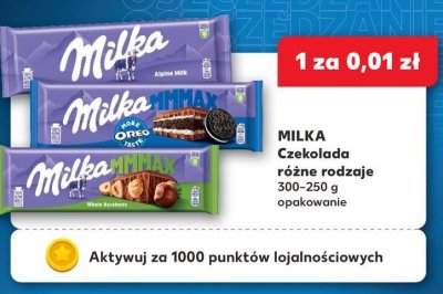 Czekolada mleczna Milka alpenmilch promocja