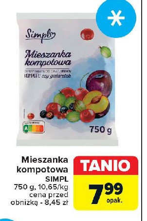 Mieszanka kompotowa Simpl promocja w Carrefour Market