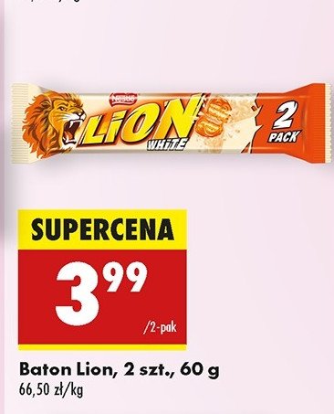 Baton Lion white 2pack promocja