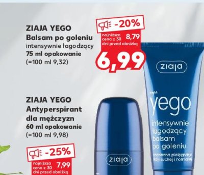 Balsam po goleniu Ziaja yego promocja