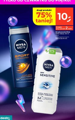 Żel pod prysznic Nivea Men różne rodzaje promocja w Dealz