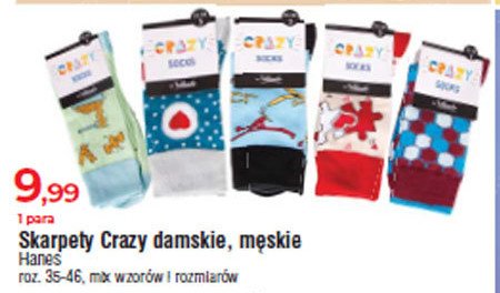 Skarpety crazy HANES promocja