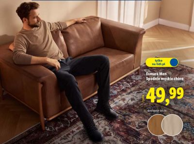 Spodnie męskie chino Esmara Men promocja w Lidl