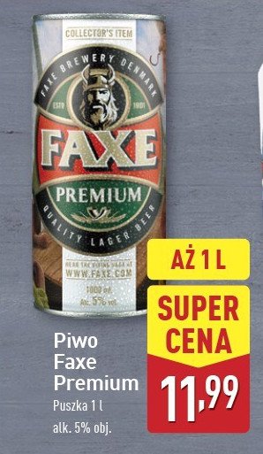 Piwo Faxe Premium promocja w Aldi