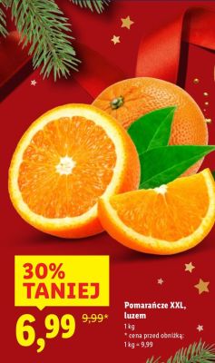 Pomarańcze XXL luzem promocja w Lidl