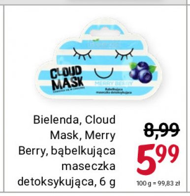 Maseczka do twarzy merry berry Bielenda cloud mask promocja