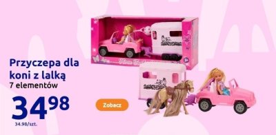 Przyczepa dla koni z lalką 7 elementów promocja w Action