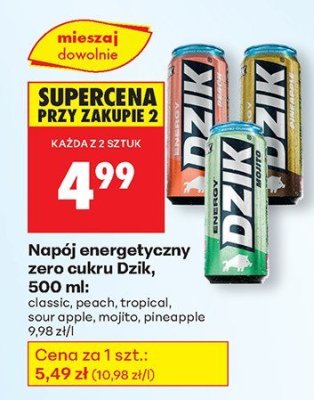 Napój energetyczny  sour apple promocja w Biedronka