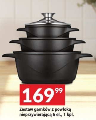Zestaw garnków z powłoką nieprzywierającą 6 el., 1 kpl. promocja w Twój Market