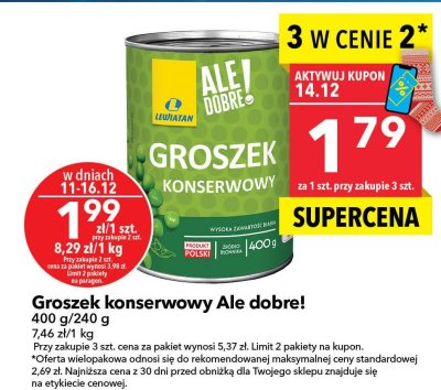 Groszek konserwowy Ale dobre! promocja w LEWIATAN