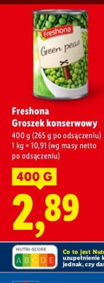 Groszek konserwowy promocja w Lidl