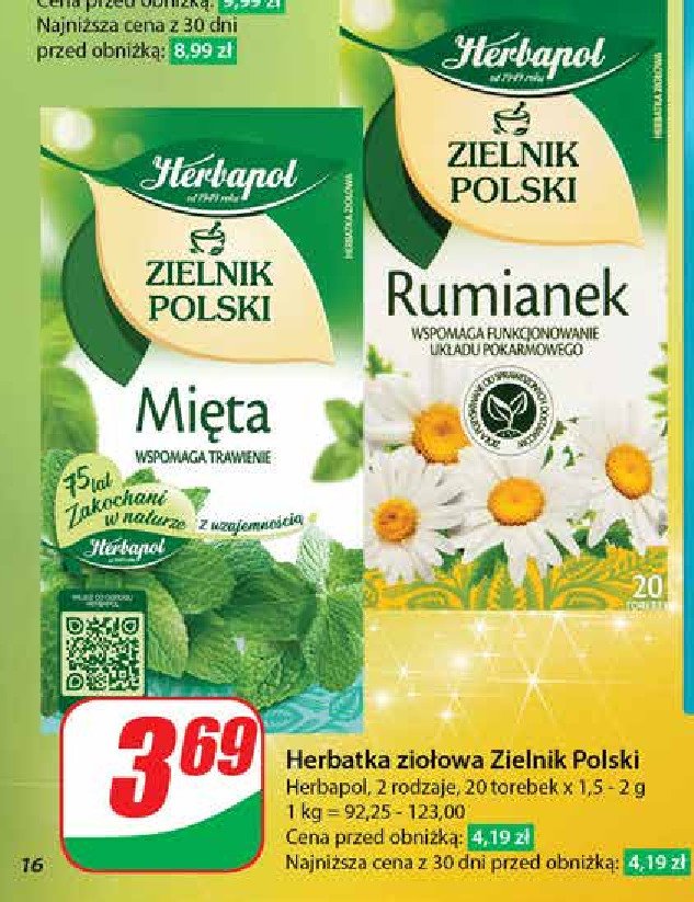 Herbatka mięta Herbapol zielnik polski promocja