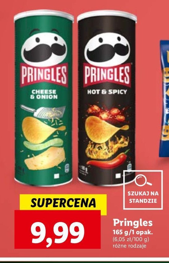Chipsy cheese & onion Pringles promocja