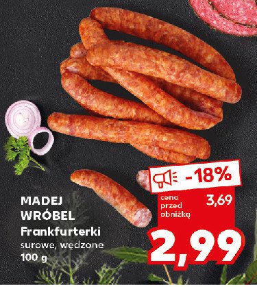 Frankfurterki wędzone Madej & wróbel promocja