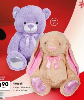 Pluszak 52-60 cm różne kolory promocja w Biedronka