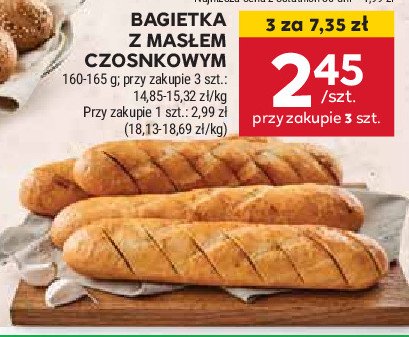 Bagietka z masłem czosnkowym promocja