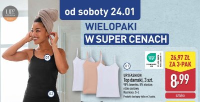 Top damski UP2FASHION, 3 szt. promocja w Aldi