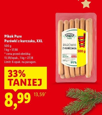 Parówki z kurczaka XXL promocja w Lidl