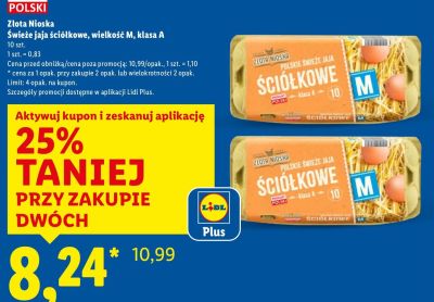 Świeżę jaja ściółkowe, wielkość M, klasa A promocja w Lidl